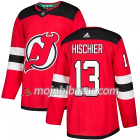 Dresovi New Jersey Devils Nico Hischier 13 Adidas 2017-2018 Crvena Authentic - Muške